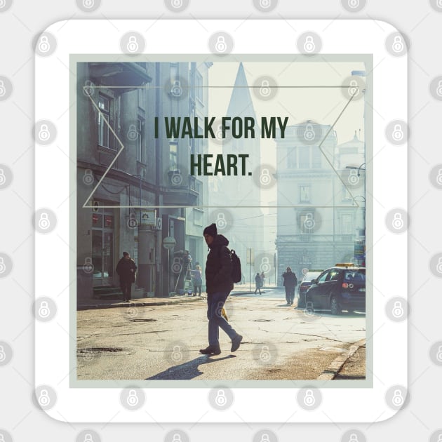 Walk for the heart Sticker by Imaginate